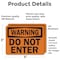 Signmission Do Not Enter OSHA Warning Sign, Vinyl Decal, 5in W x 3.5in L, 2PK OS-2PACK-WS-D-35-L-19656 - alternate 6